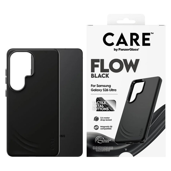 Калъф FLOW с QI за Samsung Galaxy S26 Ultra, Черно, PanzerGlass