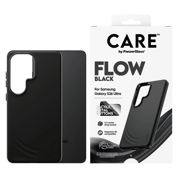 Калъф FLOW с QI за Samsung Galaxy S26 Ultra, Черно, PanzerGlass