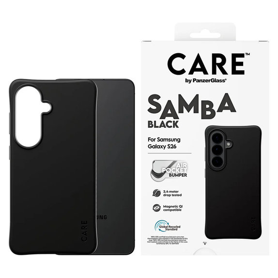Калъф Samba с QI за Samsung Galaxy S26, Черно, PanzerGlass