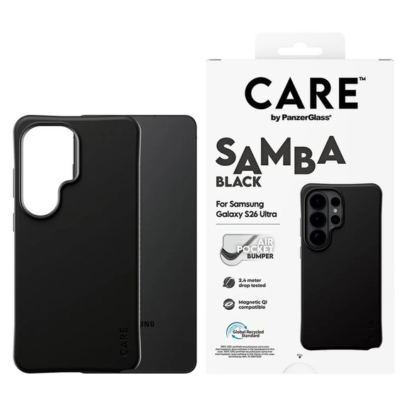 Калъф Samba с QI за Samsung Galaxy S26 Ultra, Черно, PanzerGlass