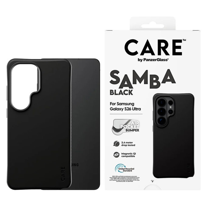 Калъф Samba с QI за Samsung Galaxy S26 Ultra, Черно, PanzerGlass