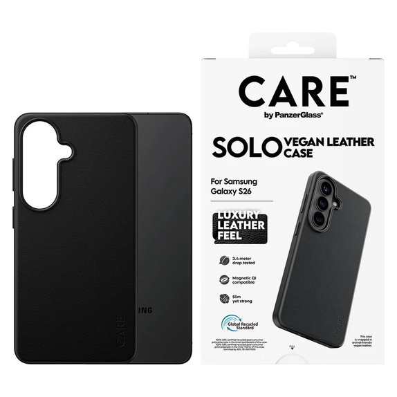 Калъф Solo за Samsung Galaxy S26, Черно, PanzerGlass