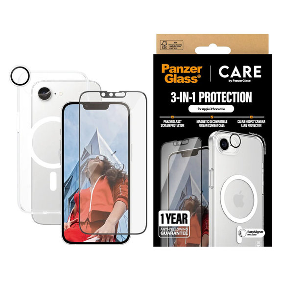 Bundle 3 в 1 за iPhone 17e/16e, PanzerGlass