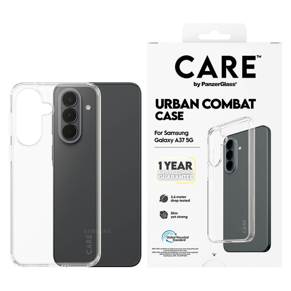 Калъф Urban Combat за Samsung Galaxy A37, Прозрачно, PanzerGlass