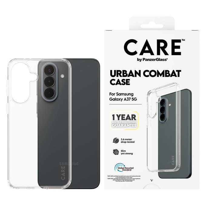 Калъф Urban Combat за Samsung Galaxy A37, Прозрачно, PanzerGlass