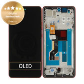 Дисплей за Motorola Moto G86 5G, Тъчскрийн с рамка, Chrysanthemum, 5D68C30477, Genuine Service Pack
