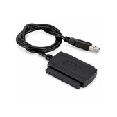 USB 2.0 към IDE / SATA адаптер за 2,5" и 3,5" HDD/SSD, с EU захранване