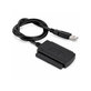 USB 2.0 към IDE / SATA адаптер за 2,5" и 3,5" HDD/SSD, с EU захранване