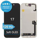 Дисплей Soft OLED 120Hz за iPhone 17, Тъчскрийн с рамка, FixPremium