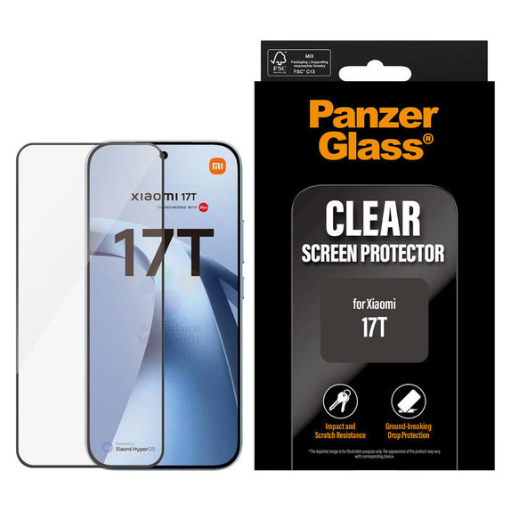 Закалено стъкло UWF за Xiaomi 17T, Черен, PanzerGlass