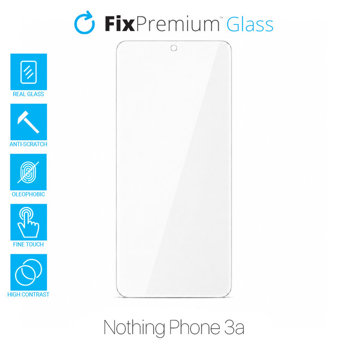 Закалено стъкло за Nothing Phone (3a), FixPremium