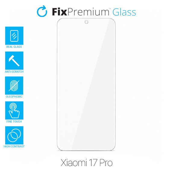 Закалено стъкло за Xiaomi 17 Pro, FixPremium