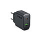 Пътен адаптер USB-A/USB-C, GaN, 65 W PD, черен, SBS
