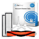 Комплект резервни части за Xiaomi Mi Robot Vacuum Mop (Mijia 1C), 2 (Mijia 2C), 2 Pro+ (Mijia 1T) (1x Основна четка, 2x Филтър, 2x Странична четка)
