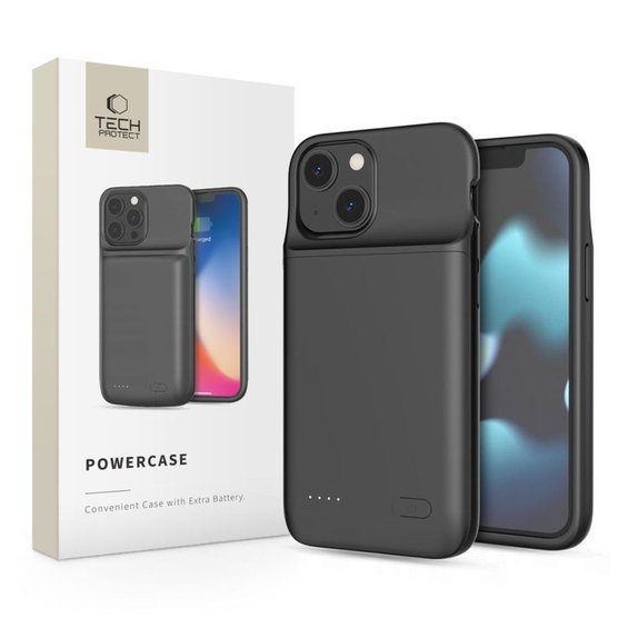 Външна батерия Powercase 4700mAh за iPhone 12 Mini / 13 Mini, черна, Tech-Protect