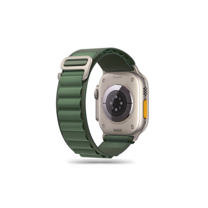 Каишка Nylon Pro за Apple Watch 8 / 9 / 10 / 11 / SE / Ultra (44 / 45 / 46 / 49 mm), Military Green, Tech-Protect