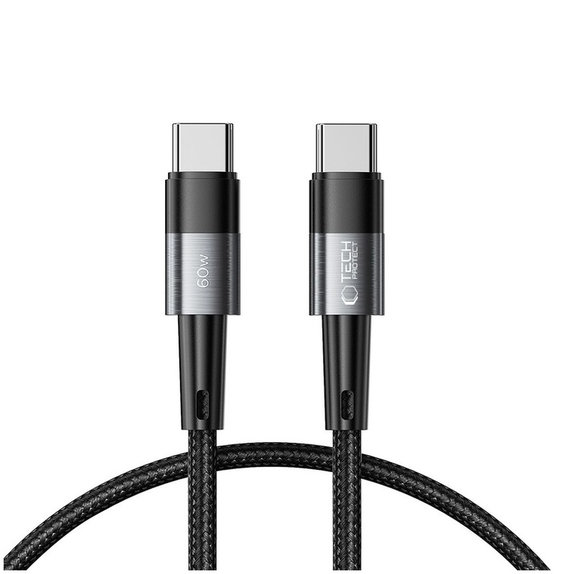 Кабел Ultraboost USB-C Cable PD 60W / 3A 25CM, сива, Tech-Protect