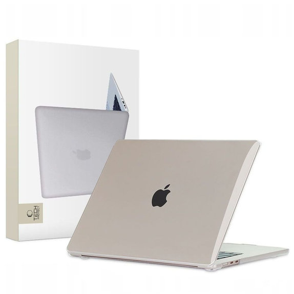 Калъф Smartshell за MacBook Air 15 M2-M5 2023-2026, Crystal Clear, Tech-Protect