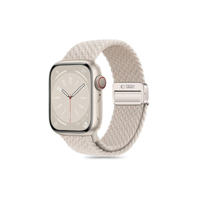 Каишка Nylonmag за Apple Watch 8 / 9 / 10 / 11 / SE (40 / 41 / 42 mm), Natural Titanium, Tech-Protect