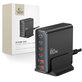 Мрежово зарядно DC80W-GAN 6-PORT PD 80W / QC3.0, черна, Tech-Protect