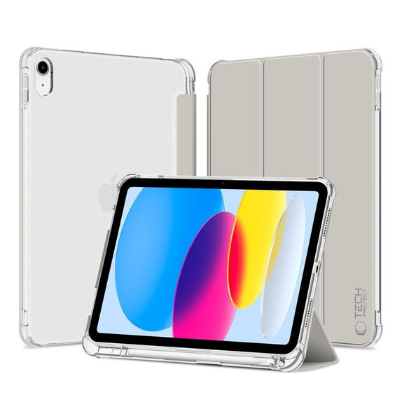 Калъф Sc Pen Hybrid за iPad 10.9" 10 / 2022 / 11" 11 / 2025, Crystal Silver, Tech-Protect