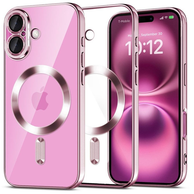 Калъф MagFlex MagSafe за iPhone 16 Shiny Rose, Tech-Protect