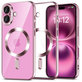 Калъф MagFlex MagSafe за iPhone 16 Shiny Rose, Tech-Protect