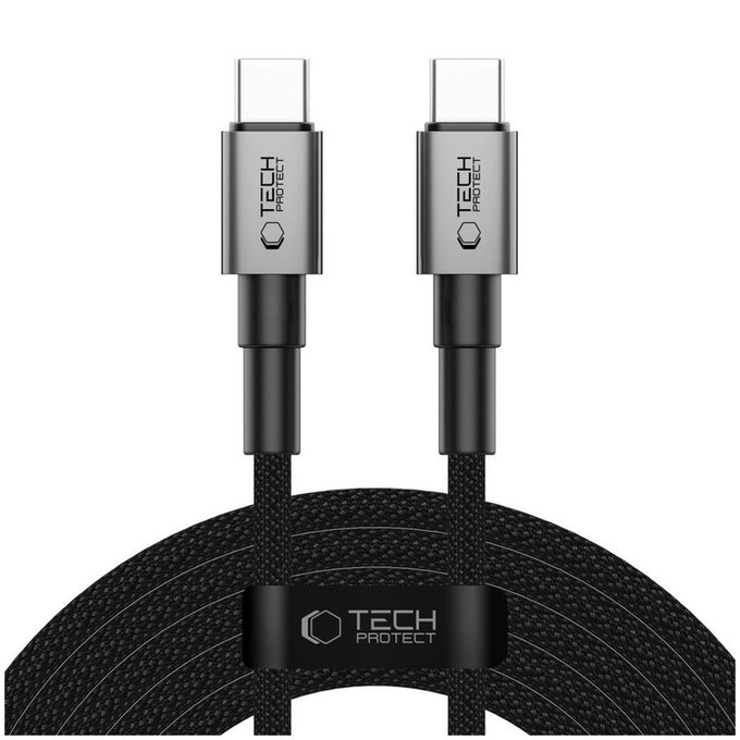 Кабел Ultraboost Dna USB-C Cable PD 100W / 5A 300cm, Iron Grey, Tech-Protect