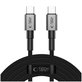 Кабел Ultraboost Dna USB-C Cable PD 100W / 5A 300cm, Iron Grey, Tech-Protect