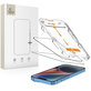 Закалено стъкло Quick Set+ 2-PACK за iPhone 13 / 13 Pro / 14 / 16E / 17E, черна, Tech-Protect