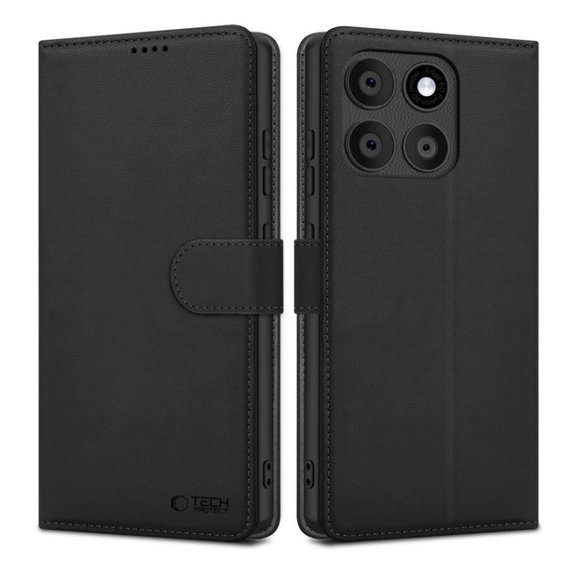 Калъф Wallet за Motorola Edge 60 / 60 Fusion, черна, Tech-Protect
