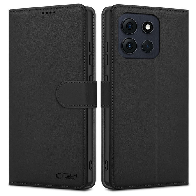 Калъф Wallet за Motorola Moto G56 5G, черна, Tech-Protect