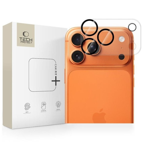 Протектор за камера Cam Fit+ за iPhone 17 Pro, прозрачна, Tech-Protect