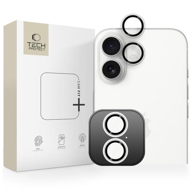 Протектор за камера Camring Fit+ за iPhone 16 / 16 Plus / 17, прозрачна, Tech-Protect