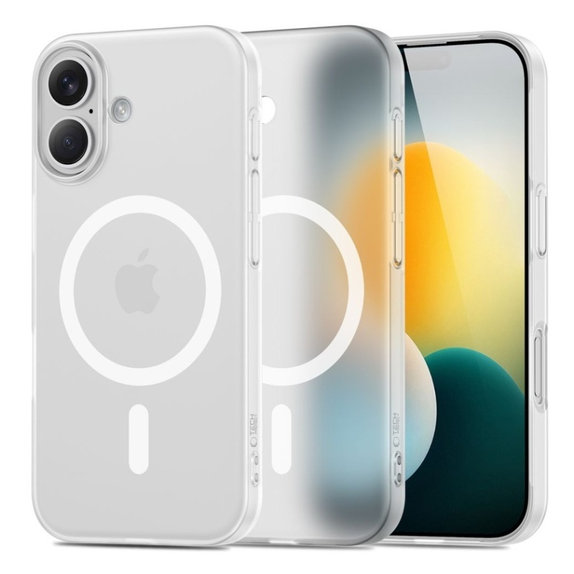 Калъф MagSlim MagSafe за iPhone 17, Matte/White, Tech-Protect