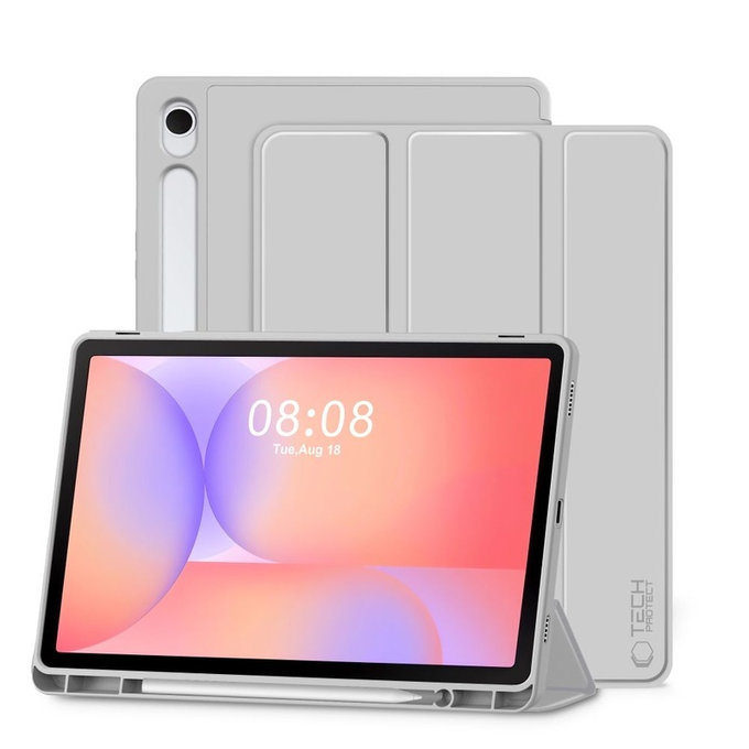 Калъф Sc Pen за Samsung Tab S9 11.0 / S9 FE / S10 FE / S10 Lite 10.9 X710 / X716B / X510 / X516B / X520 / X526 / X400 / X406B, сива, Tech-Protect