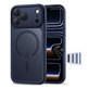 Калъф MagPeak MagSafe CC за iPhone 17 Pro, Matte Deep Blue, Tech-Protect