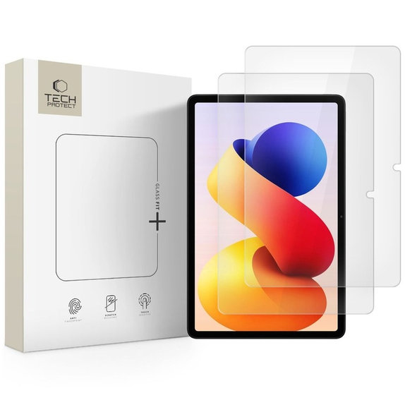 Закалено стъкло Glass Fit+ 2-PACK за Xiaomi Poco Pad M1 / Redmi Pad Pro / 2 Pro 12.1, прозрачна, Tech-Protect