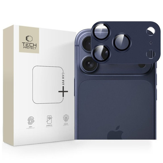 Протектор за камера Camfull Fit+ за iPhone 17 Pro Max, Deep Blue, Tech-Protect