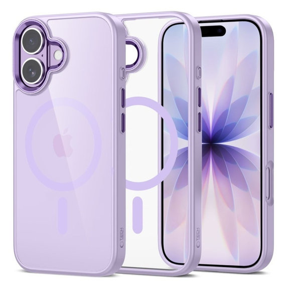 Калъф MagMat MagSafe за iPhone 17, Lavender/Clear, Tech-Protect