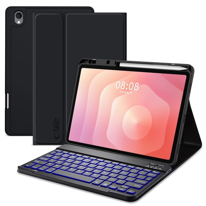 Калъф Sc Pen + Keyboard за Samsung Tab S11 11.0 X730 / X736B, черна, Tech-Protect