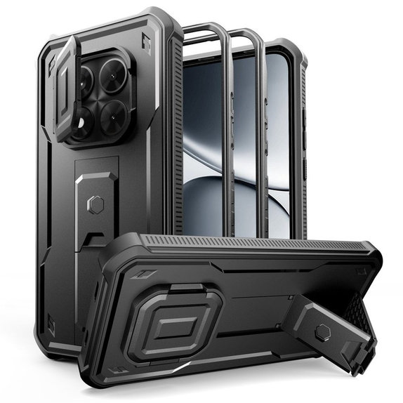 Калъф Kevlar Cam+ с 2 предни рамки за Xiaomi Redmi Note 15 Pro 5G, черен, Tech-Protect