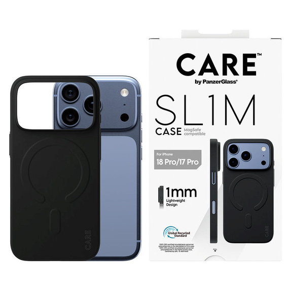 Калъф SL1M с MagSAFE за iPhone 18 Pro/17 Pro/16e, Черен, PanzerGlass