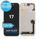 Дисплей Soft OLED 120Hz за iPhone 17, Тъчскрийн с рамка, FixPremium PRO