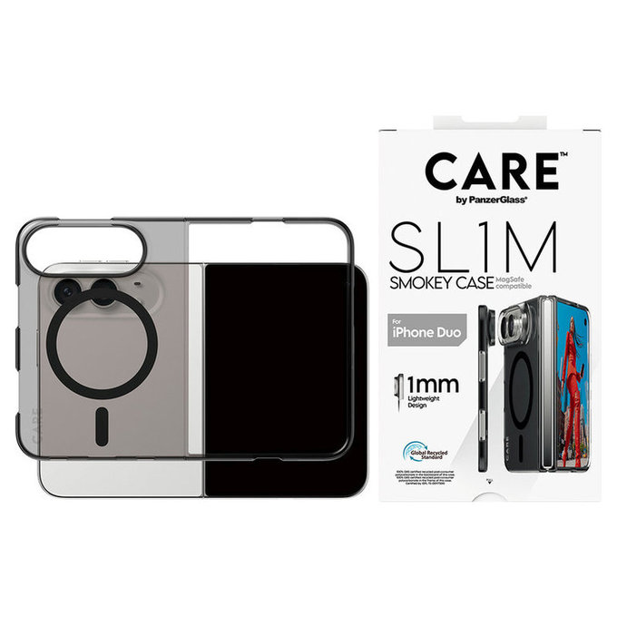 Калъф SL1M Smokey с черен MagSafe за iPhone Duo, PanzerGlass