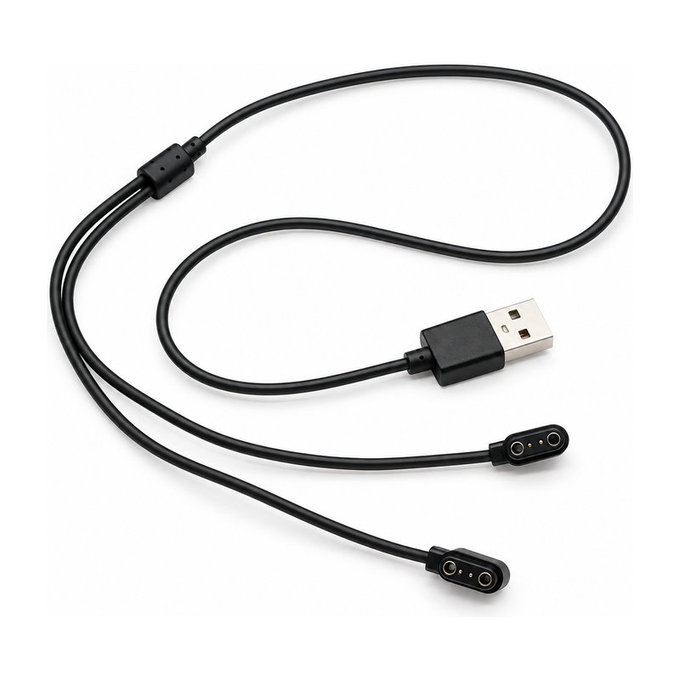 Магнитно зарядно устройство 2PIN 2 в 1 за Bluetooth очила, часовници и слушалки