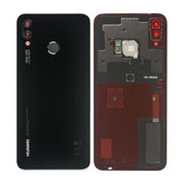 Капак на батерията с сензор за пръстови за Huawei P20 Lite, 02351VPT, 02351VNT, Midnight Black, Genuine Service Pack