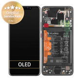 Дисплей за Huawei Mate 20 Pro, тъч стъкло с рамка и батерия, Black, 02352FRL, Genuine Service Pack