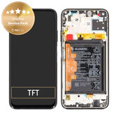 дисплей за Huawei P40 lite, Тъчскрийн и рамка с батерия, 02353KFV, Breathing Crystal, Genuine Service Pack