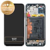 дисплей за Huawei P40 lite, Тъчскрийн и рамка с батерия, 02353KGA, Crush Green, Genuine Service Pack